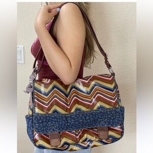 Multicolor Chevron Women's Shoulder Bag